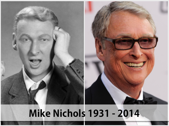 mike nichols with banner